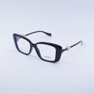 Versace VE3385U GB1 Eyeglasses Shiny Black 53mm Square Frame
